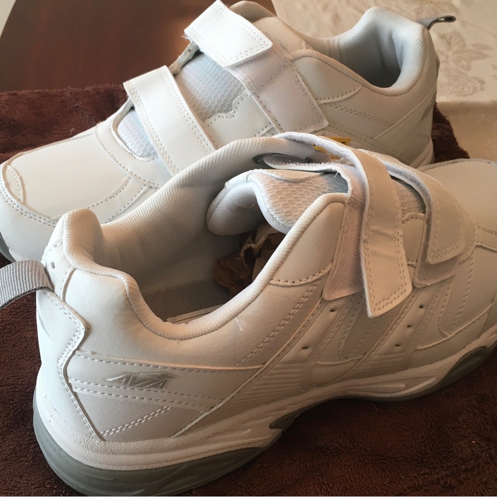 Men's Comfortable Avi-Union II Strap Non Slip Sneakers Work Shoes 11X Wide White